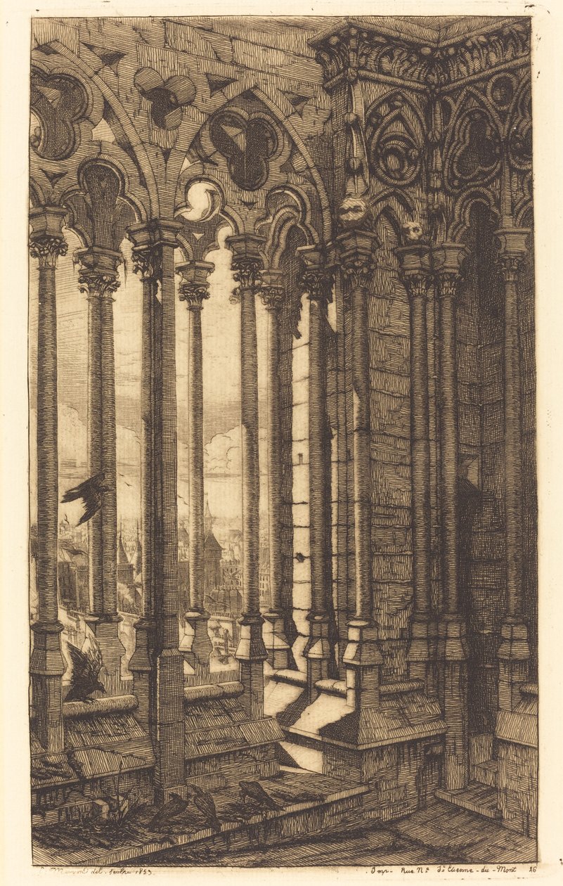 Galerie Notre Dame, Paříž (Galerie Notre Dame, Paříž) od Charles Meryon
