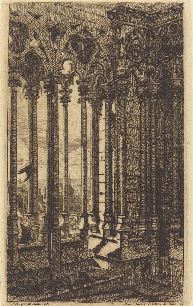 Galerie Notre Dame, Paříž (Galerie Notre Dame, Paříž) od Charles Meryon