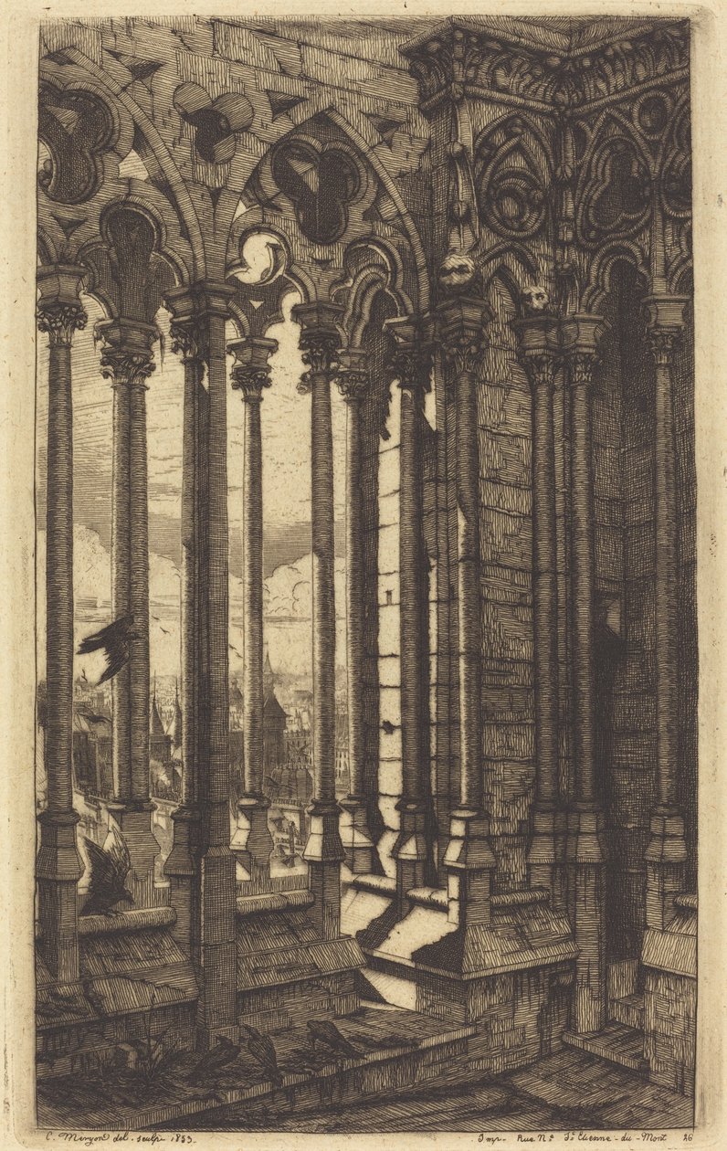 Galerie Notre Dame, Paříž (Galerie Notre Dame, Paříž) od Charles Meryon