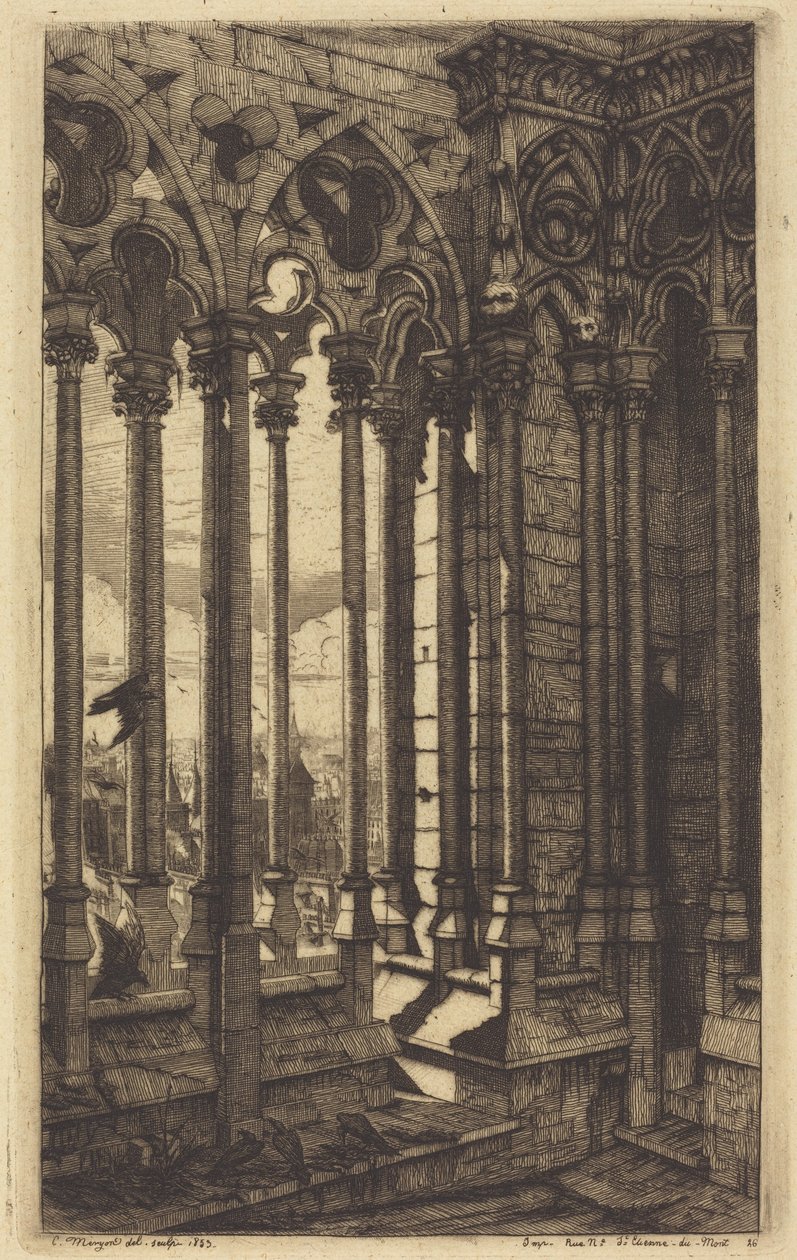 Galerie Notre-Dame, Paříž od Charles Meryon