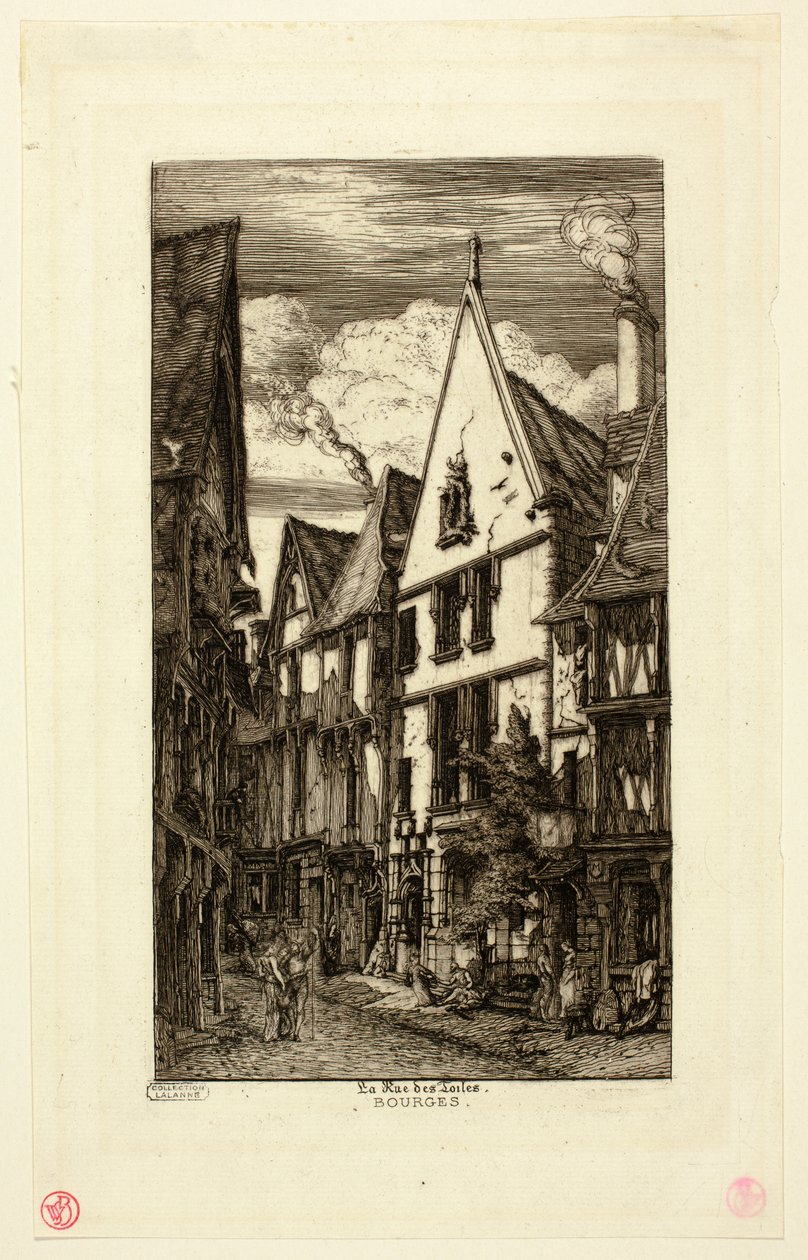 Rue des Toiles, Bourges od Charles Meryon