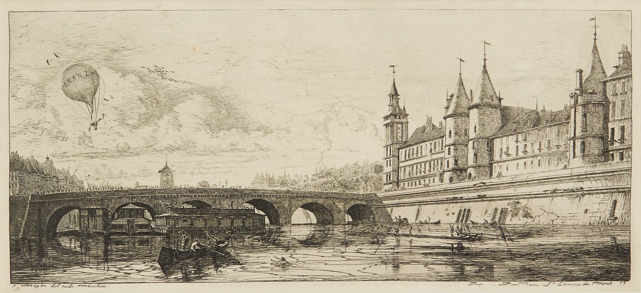Le Pont-Au-Change (lept) od Charles Meryon