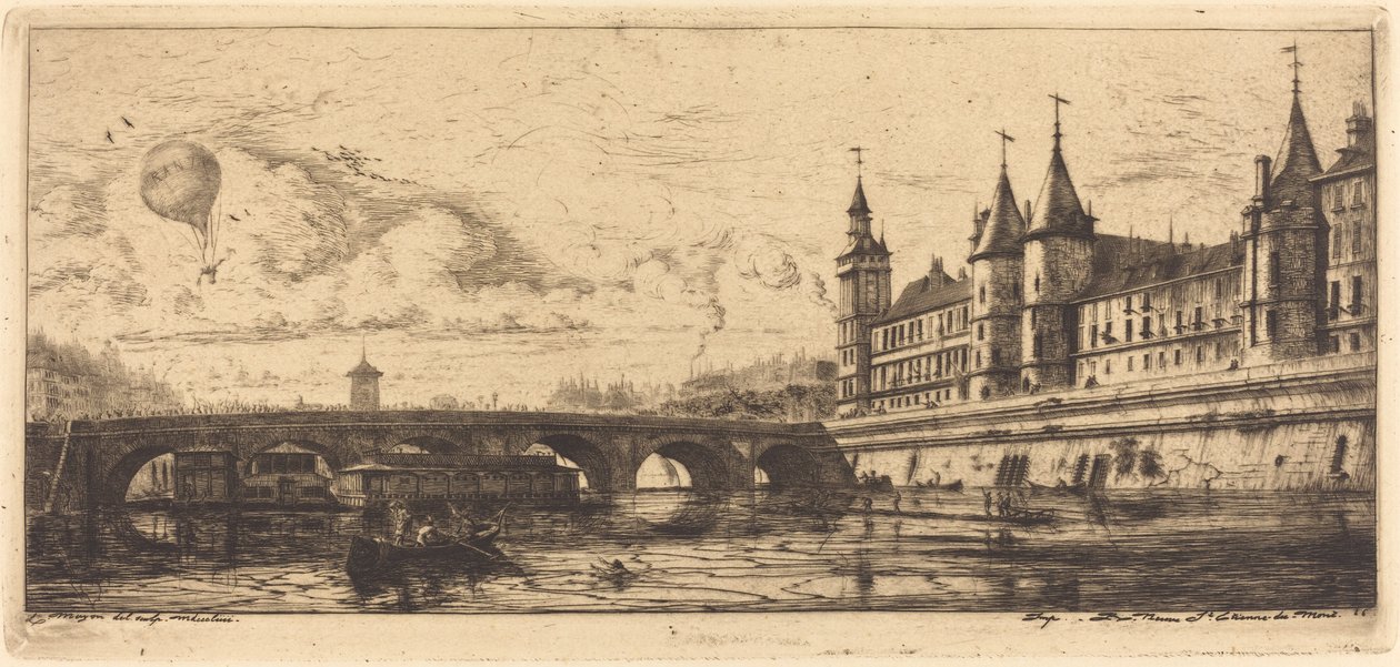 Pont-au-Change, Paříž od Charles Meryon