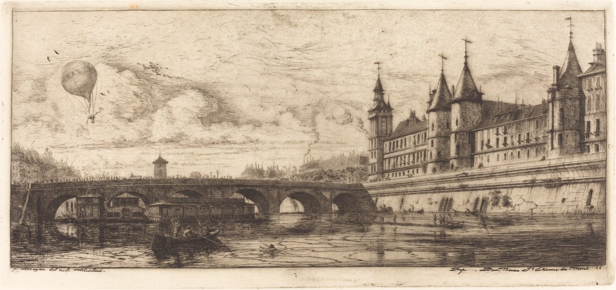 Pont-au-Change, Paříž od Charles Meryon