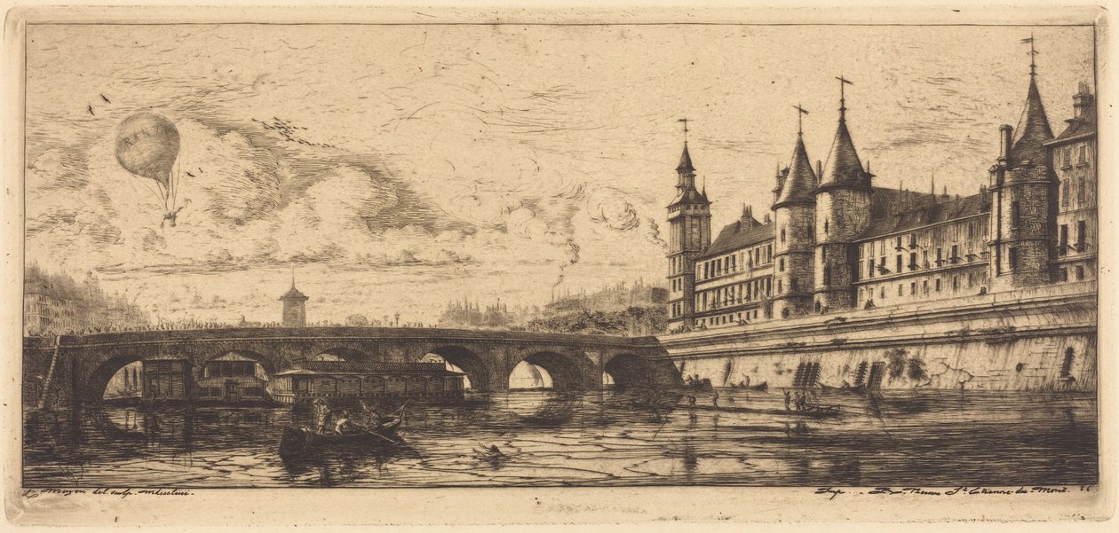 Pont-au-Change, Paříž od Charles Meryon