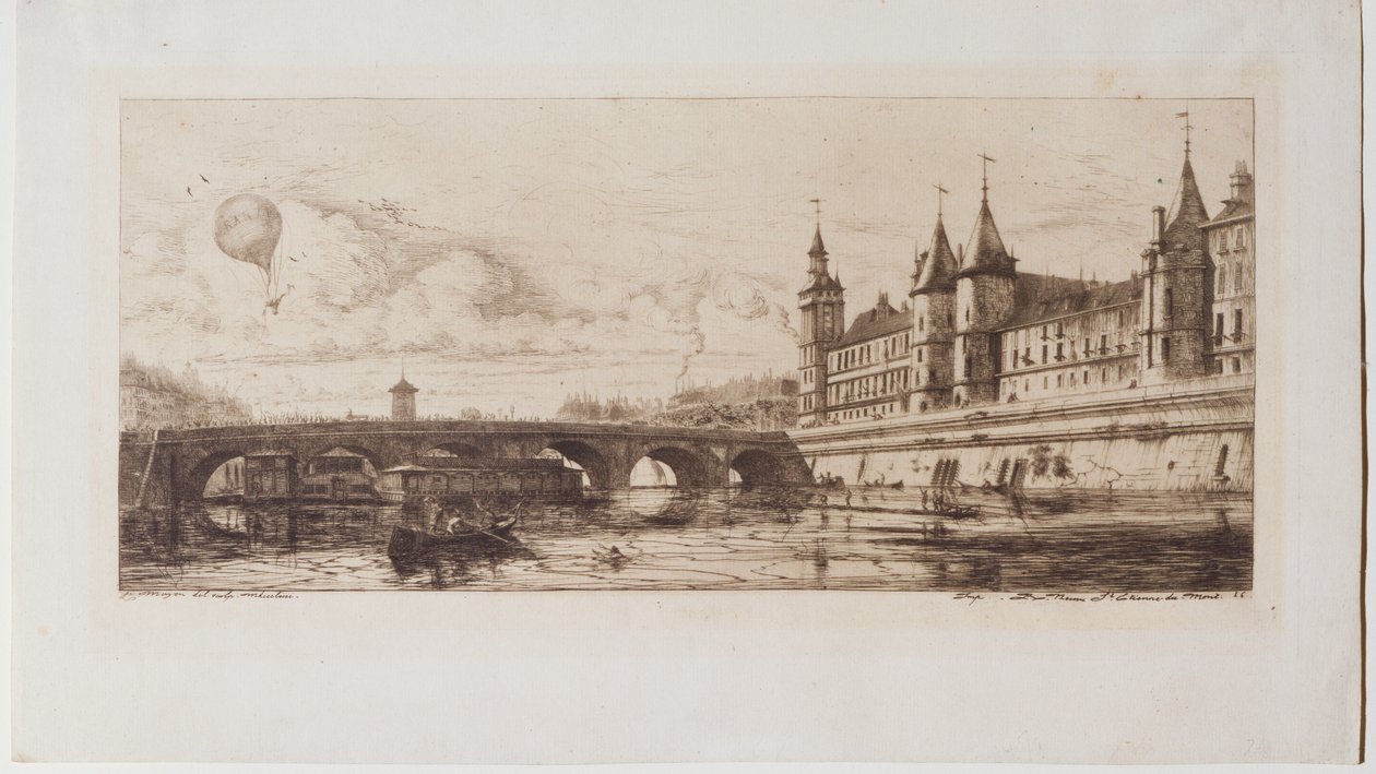 Most Pont au Change od Charles Meryon