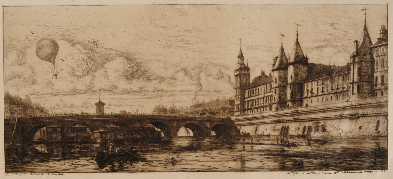 Pont au Change, Paříž od Charles Meryon