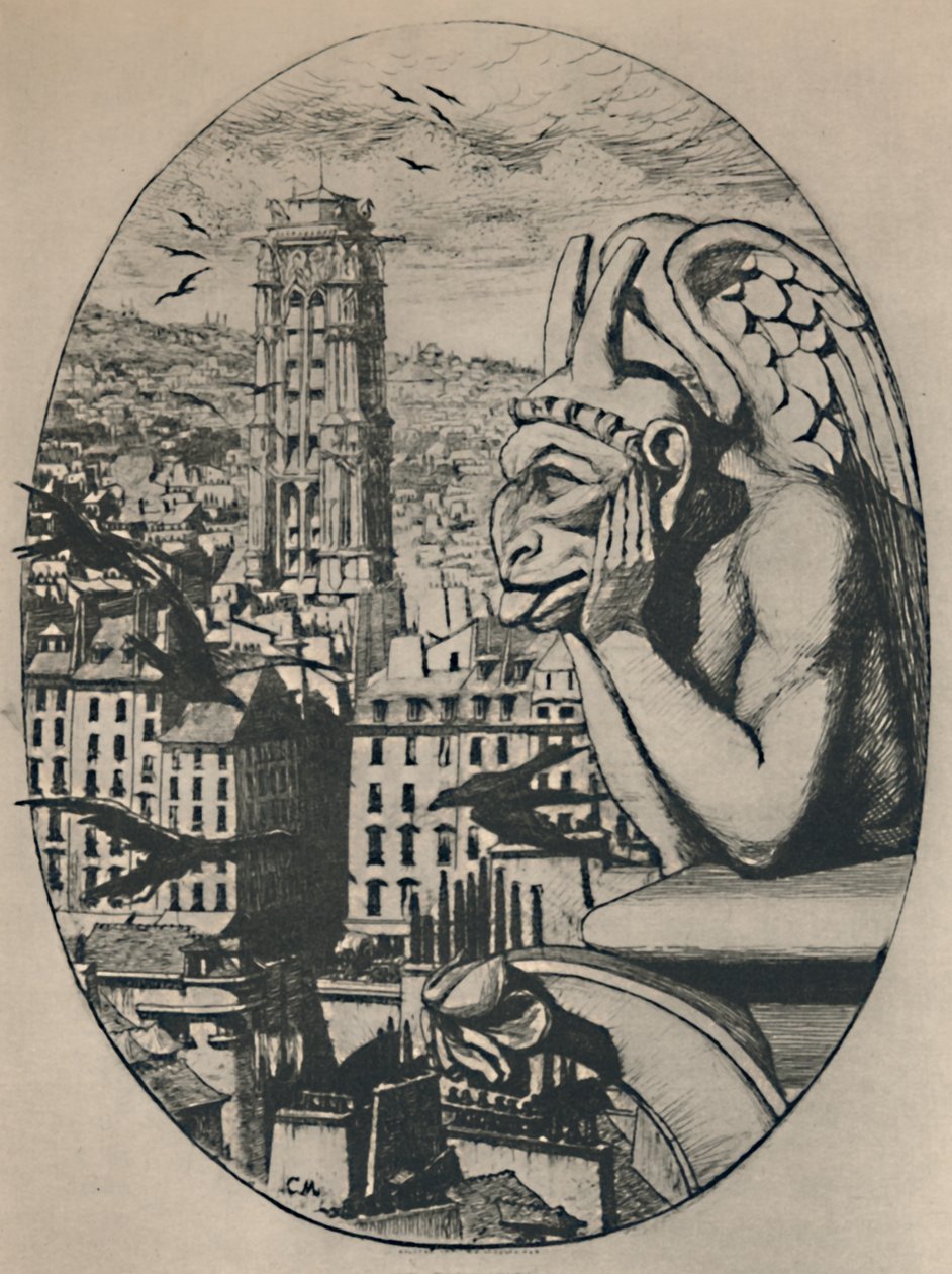 Le Stryge 8. stát 6 34 x 5 18 palců, 1853, 1927 od Charles Meryon