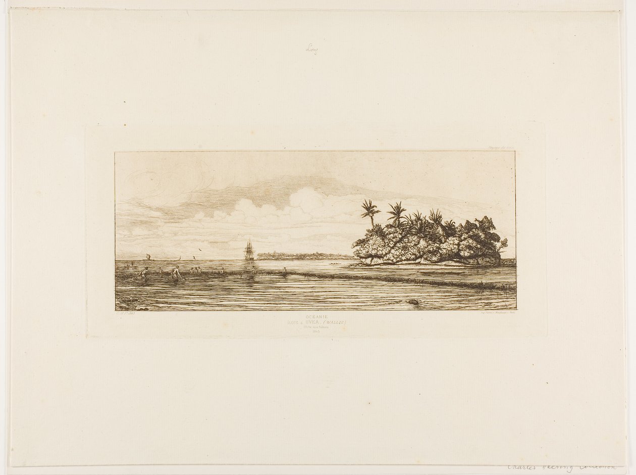 Oceánie: Wallis, 1845 od Charles Meryon