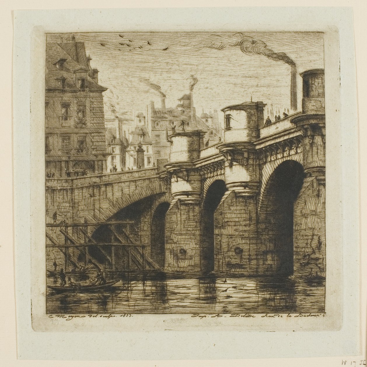Pont Neuf, Paříž od Charles Meryon