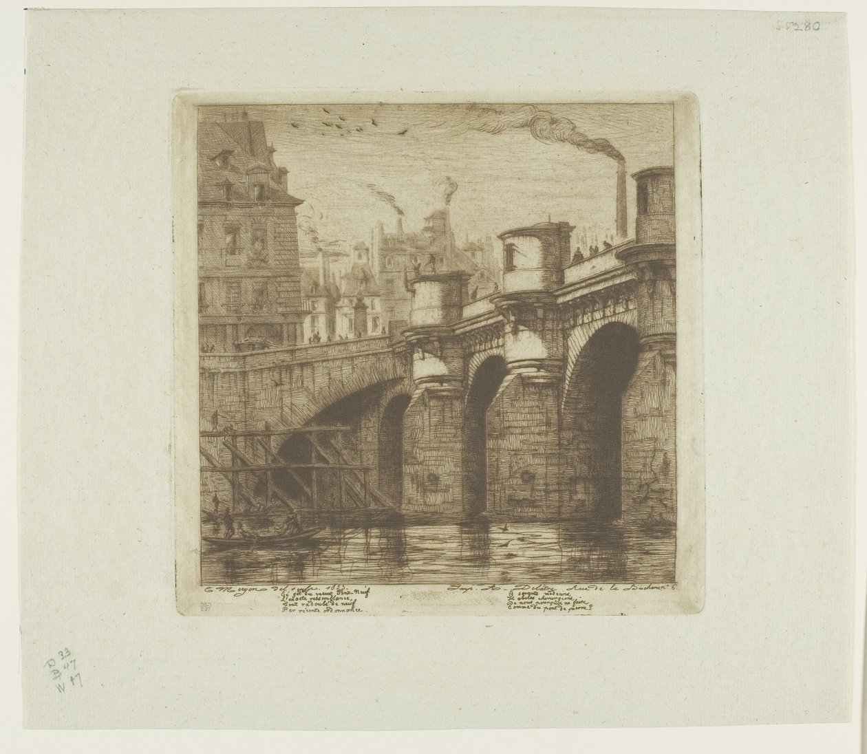 Pont Neuf, Paříž od Charles Meryon