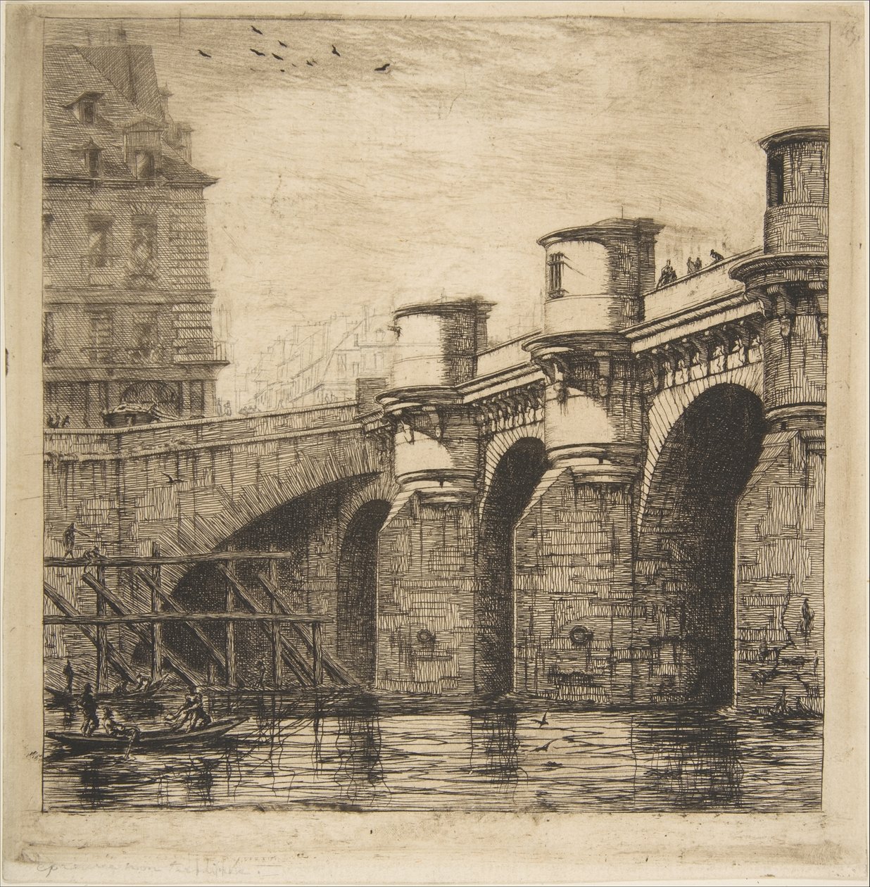 Pont Neuf, Paříž od Charles Meryon