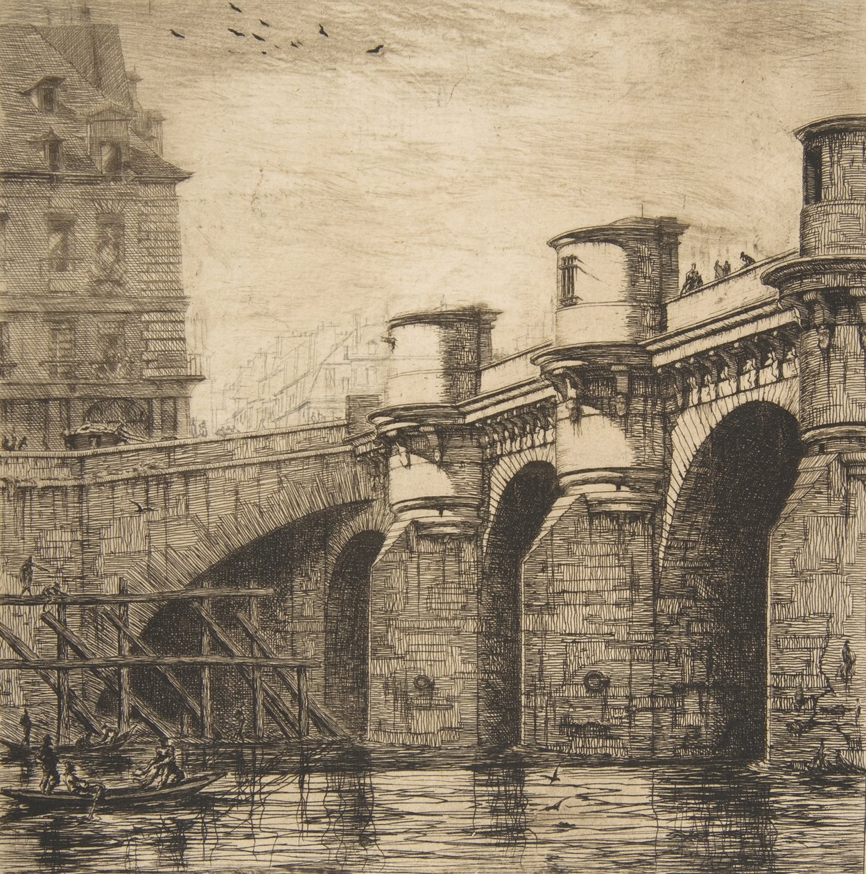 Pont Neuf, Paříž, 1853. od Charles Meryon