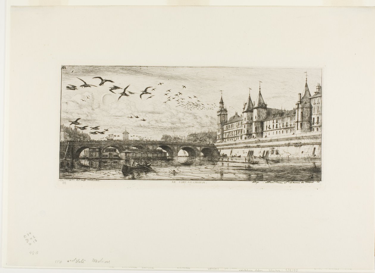Pont-au-Change, Paříž od Charles Meryon