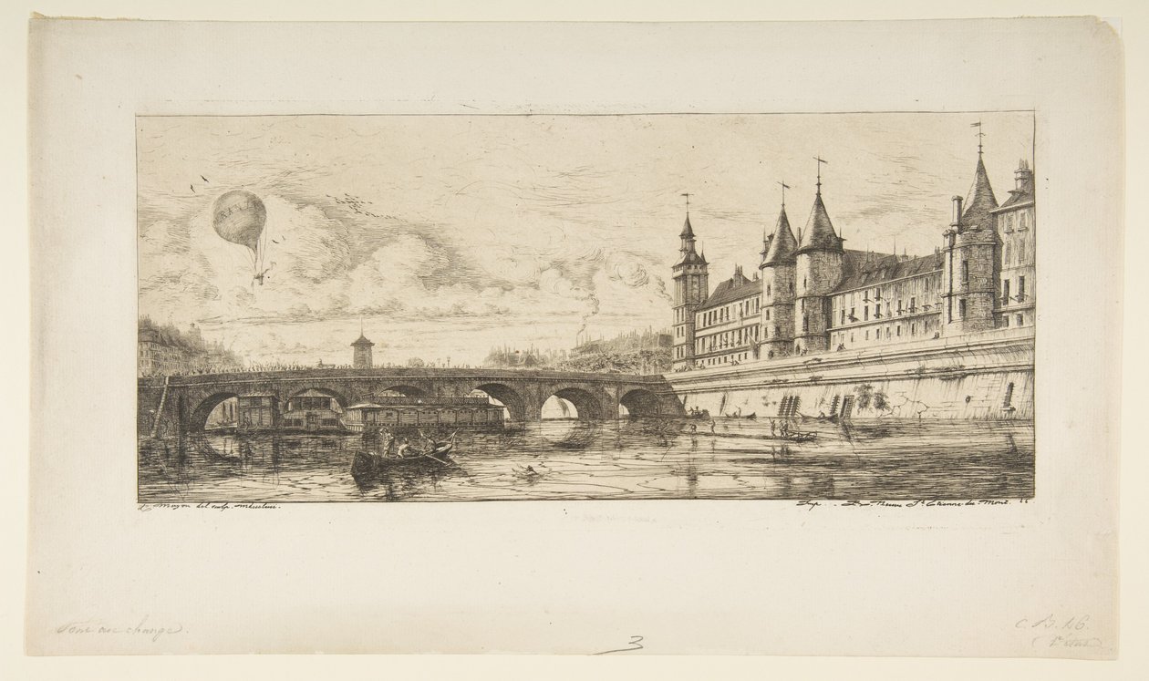 Pont-au-Change, Paříž od Charles Meryon