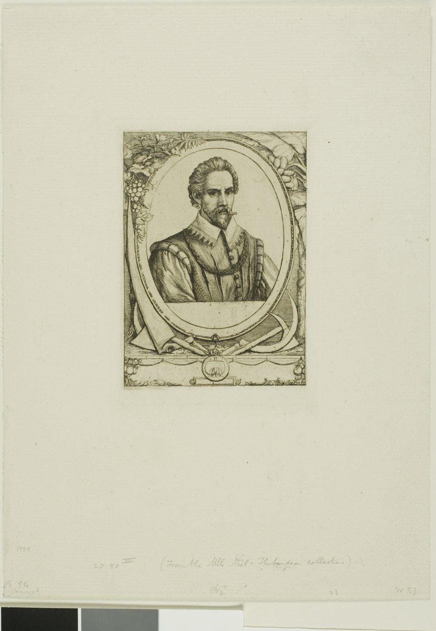 Portrét René de Laudonnière Sablais (de Burdigale) od Charles Meryon
