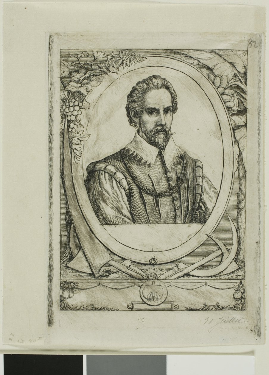Portrét René de Laudonnière Sablais (de Burdigale) od Charles Meryon