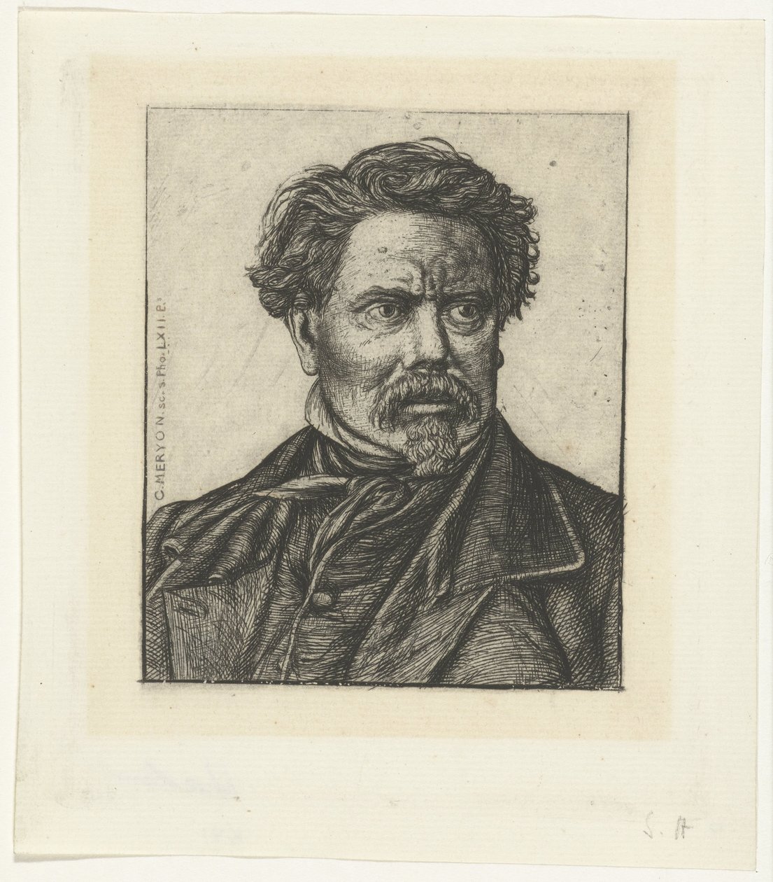 Portrét historika Benjamina Fillona od Charles Meryon