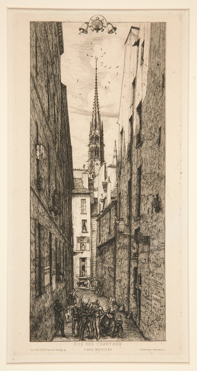 Rue des Chantres od Charles Meryon
