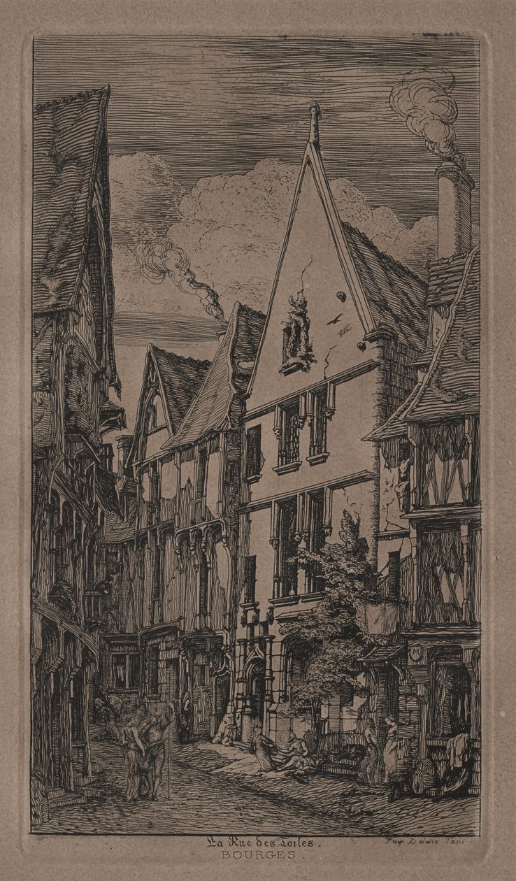 Rue des Toiles, Bourges od Charles Meryon