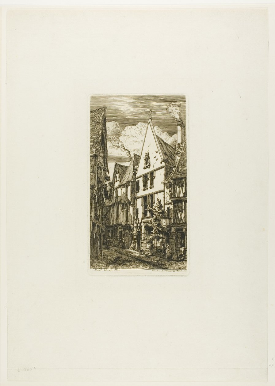 Rue des Toiles, Bourges od Charles Meryon