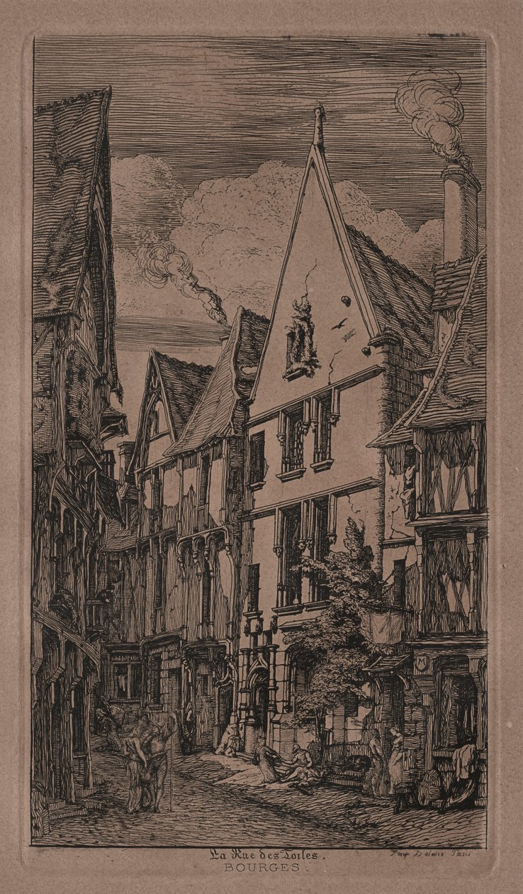 Rue des Toiles, Bourges od Charles Meryon