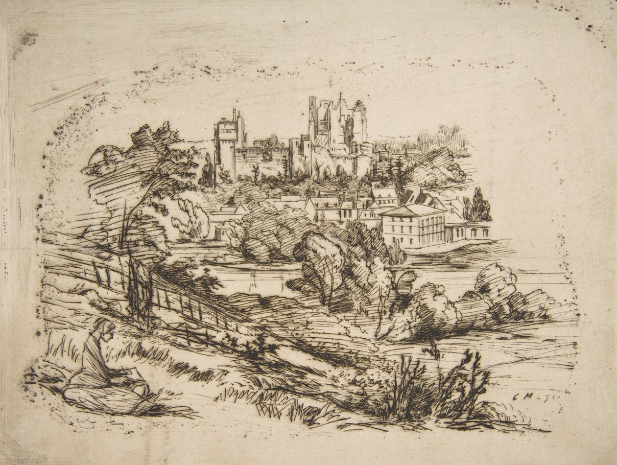 Ruiny Château de Pierrefonds Ruiny Château de Pierrefonds, po Viollet-le-Du..., 1858. od Charles Meryon
