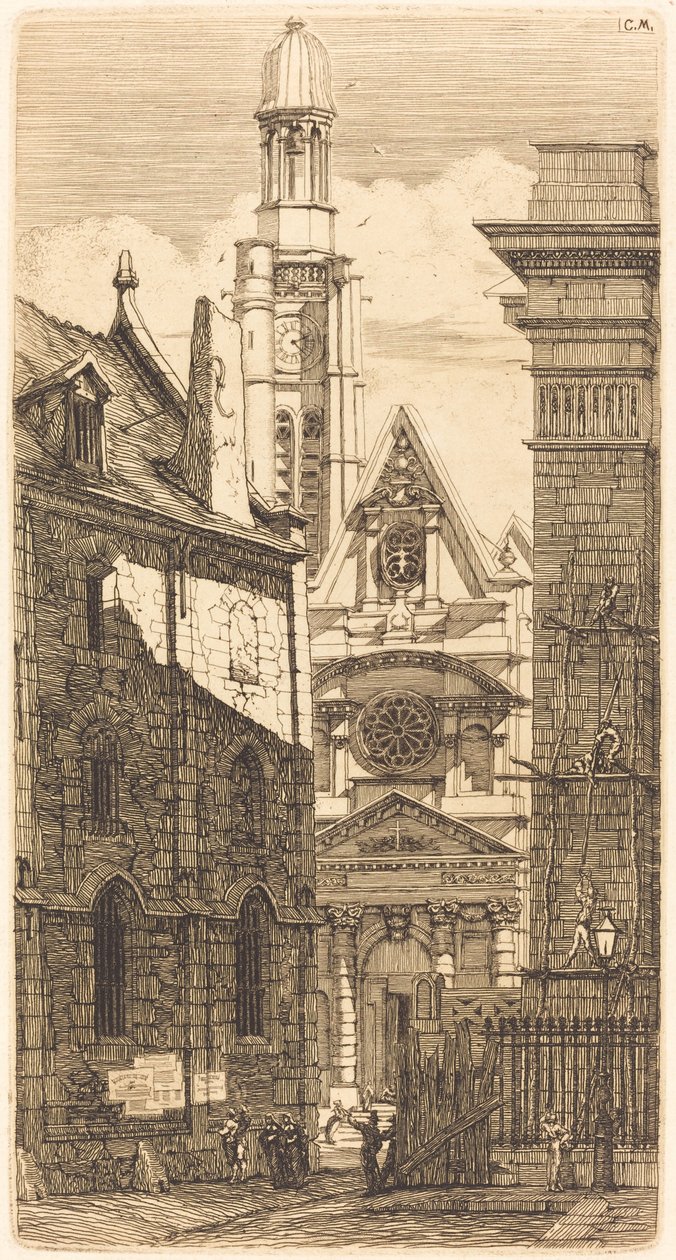 Saint-Etienne-du-Mont, Paříž (kostel sv. Štěpána z Hory, Paříž) od Charles Meryon