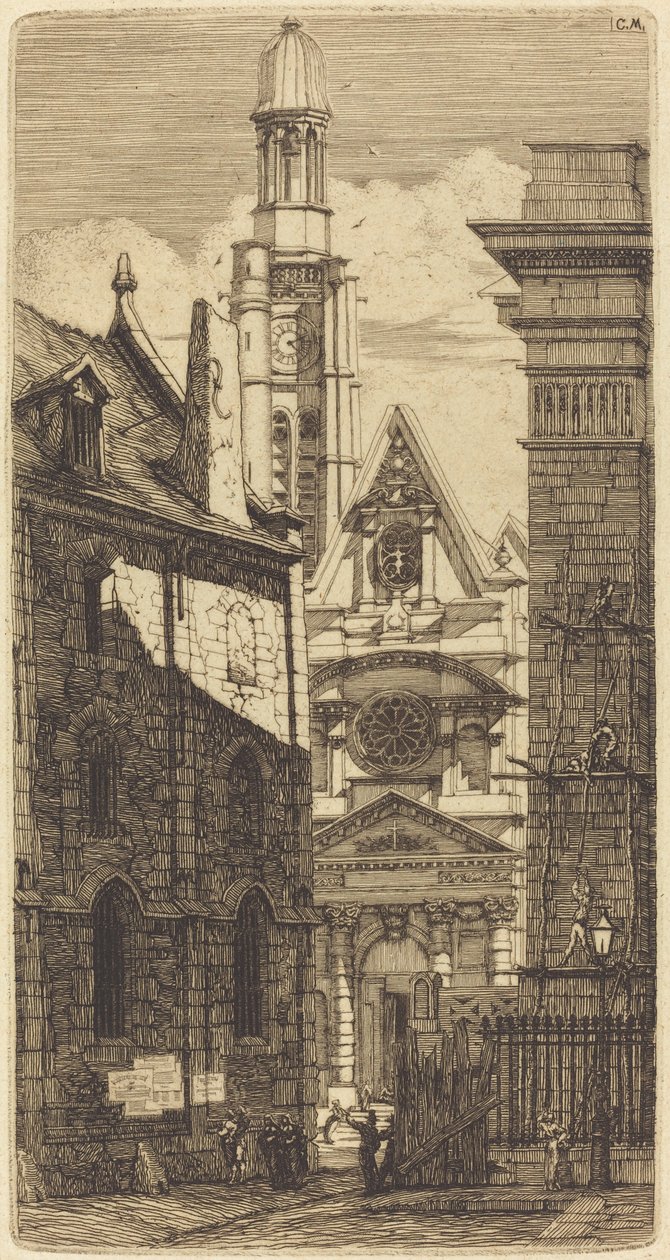 Saint-Etienne-du-Mont, Paříž (kostel sv. Štěpána z Hory, Paříž) od Charles Meryon