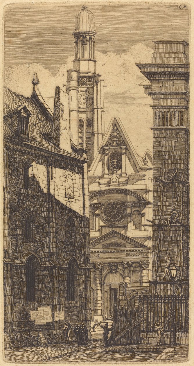 Saint-Etienne-du-Mont, Paříž (kostel sv. Štěpána z Hory, Paříž) od Charles Meryon