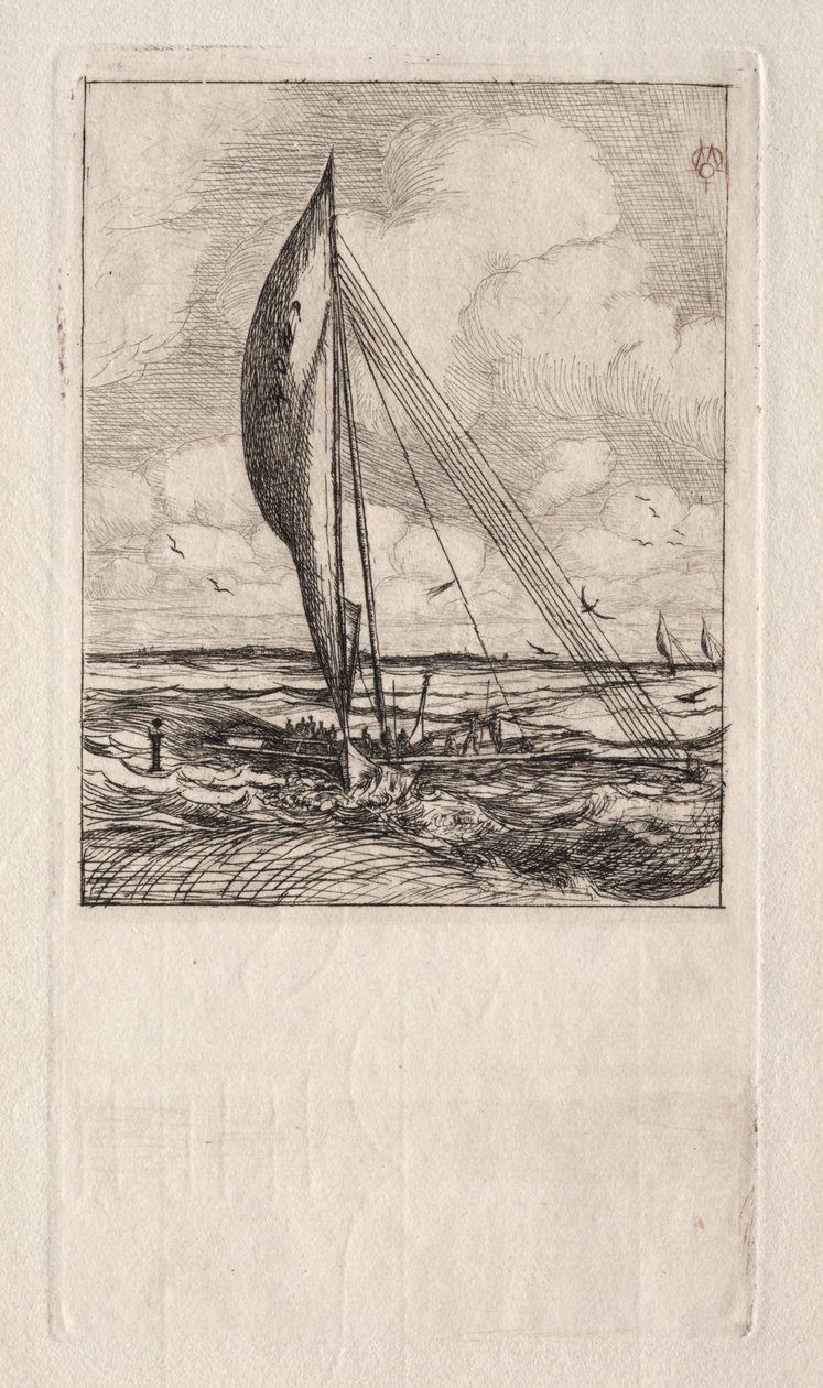 Swift Sailing Proa, Mulgrave Archipelago, Oceánie, 1866. od Charles Meryon