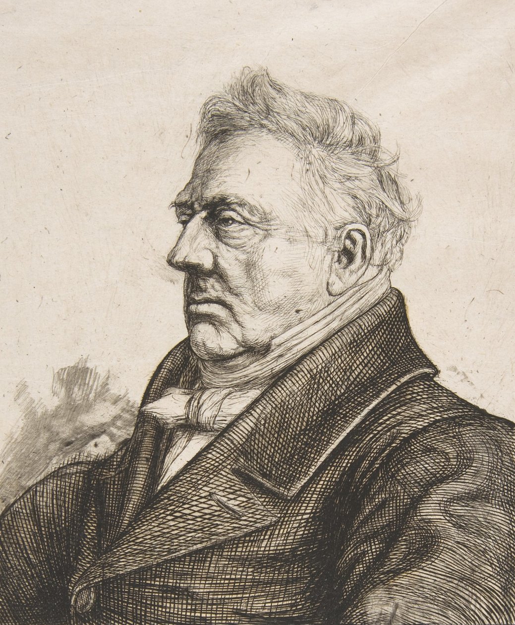 Bretonský archeolog Louis Jacques Marie Bizeul, po fotografii, 1861. od Charles Meryon