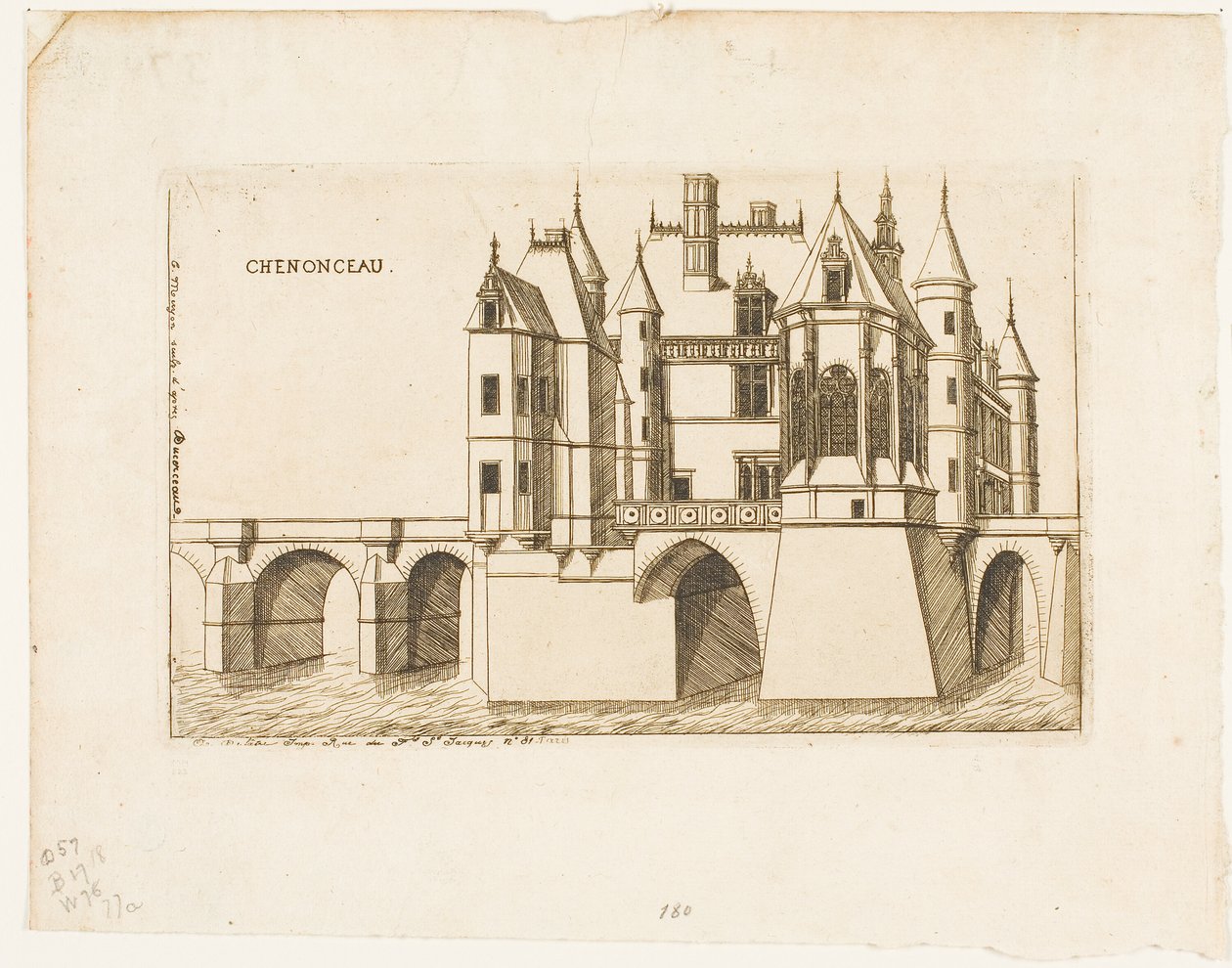 Château of Chenonceau, no. 2 od Charles Meryon