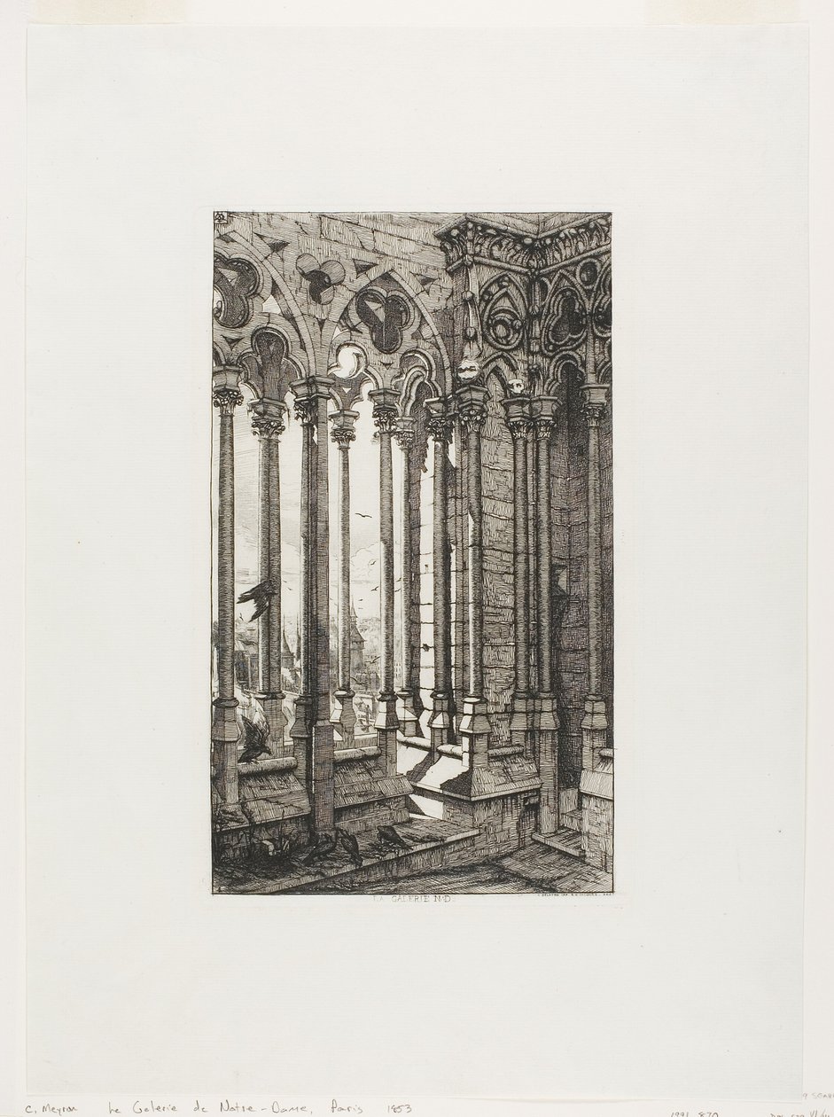 Galerie Notre-Dame, Paříž od Charles Meryon