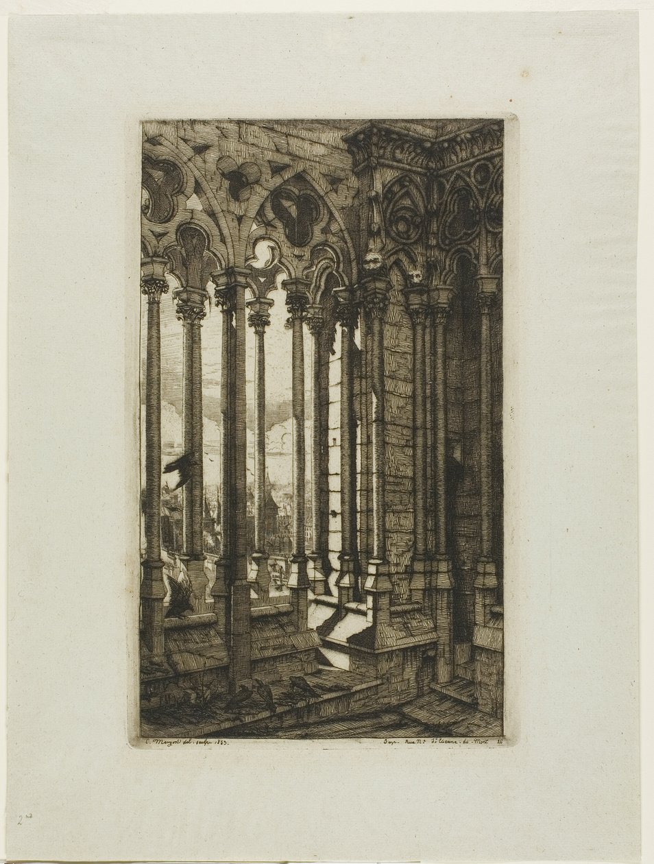Galerie Notre-Dame, Paříž od Charles Meryon
