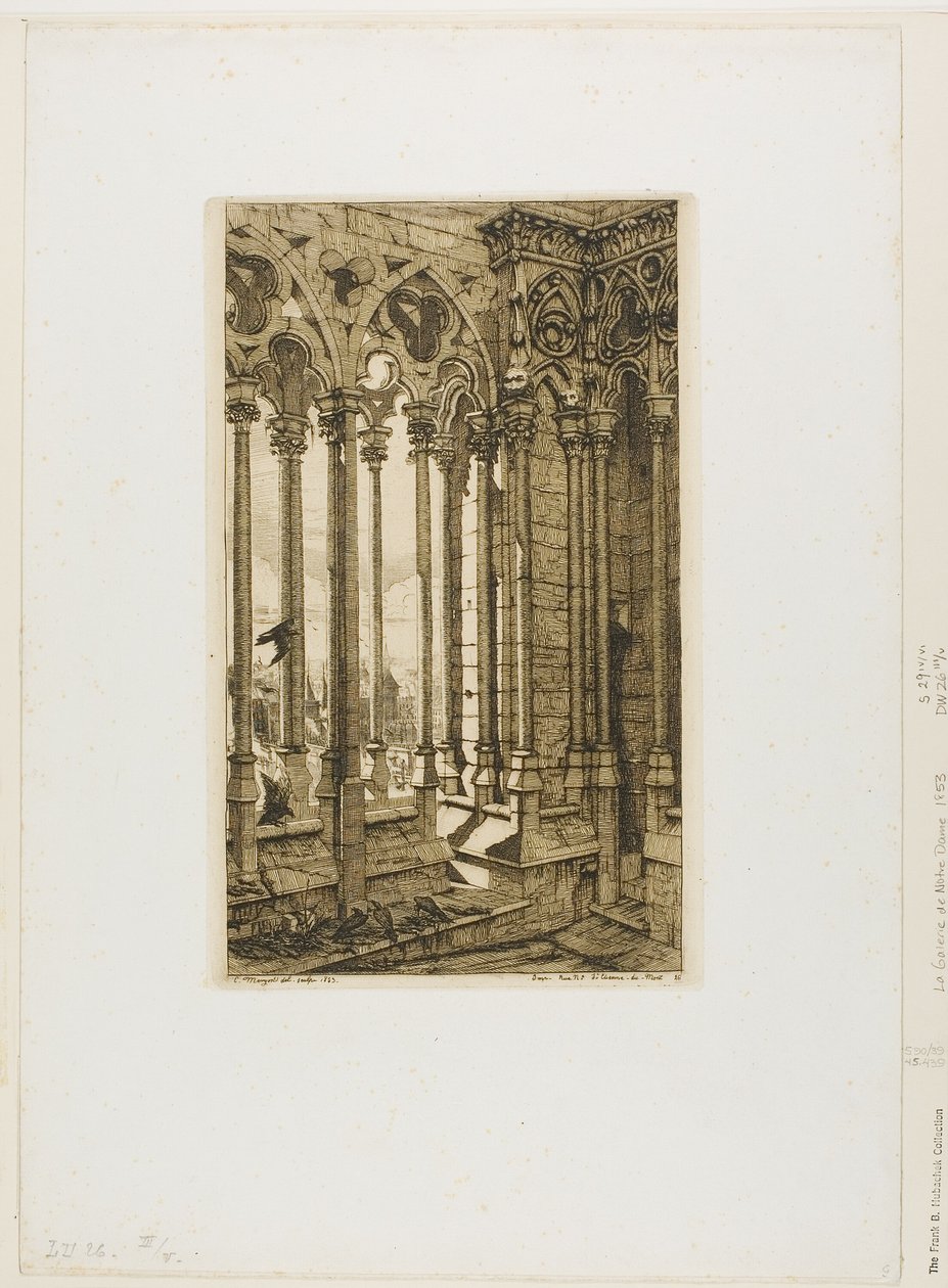 Galerie Notre-Dame, Paříž od Charles Meryon