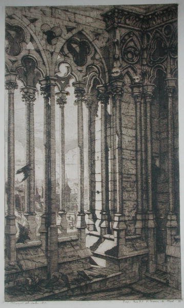 Galerie Notre-Dame, Paříž od Charles Meryon
