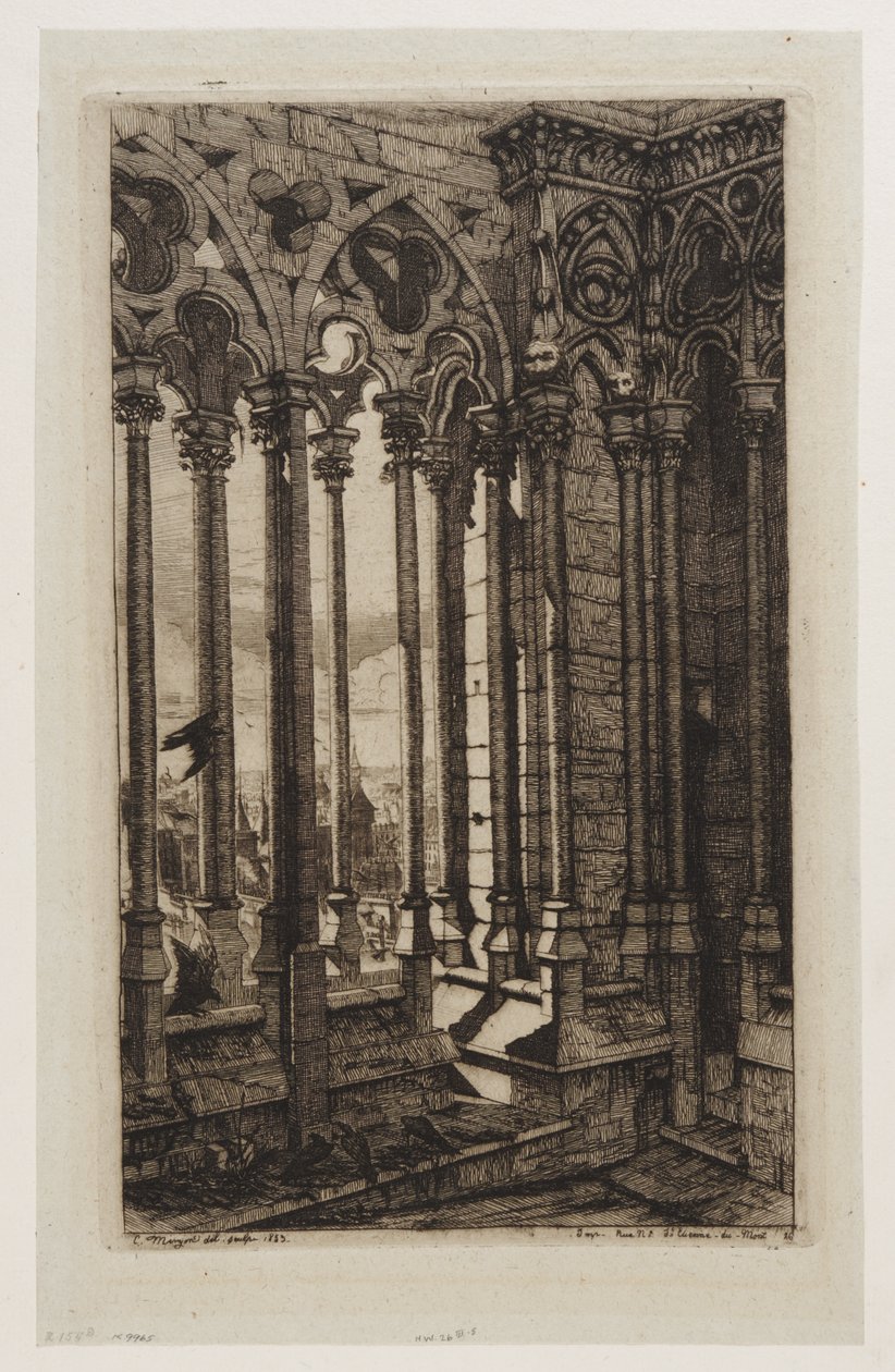 Galerie Notre-Dame v Paříži od Charles Meryon