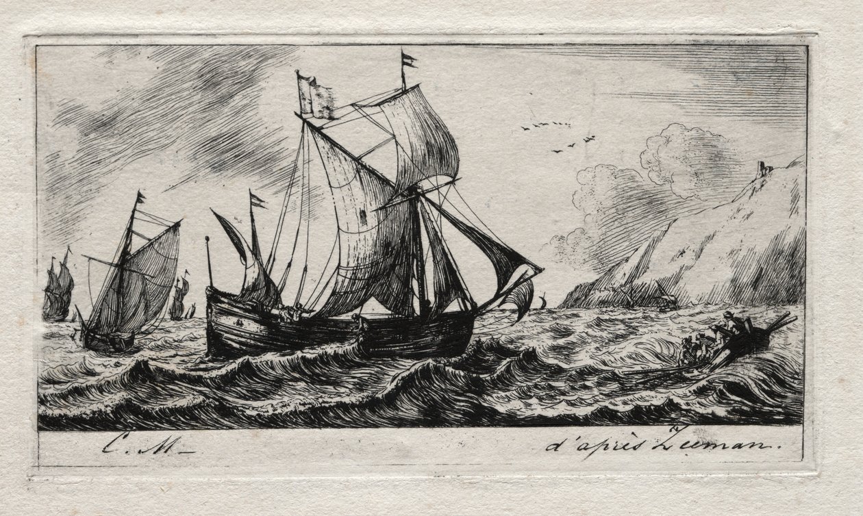 Galliot Jeana de Vyla z Rotterdamu, 1850. od Charles Meryon