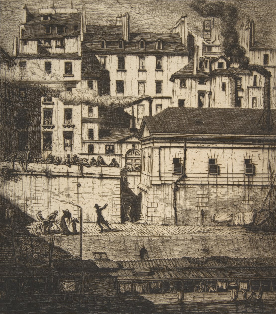 Márnice, Paris La Morgue, 1854. od Charles Meryon