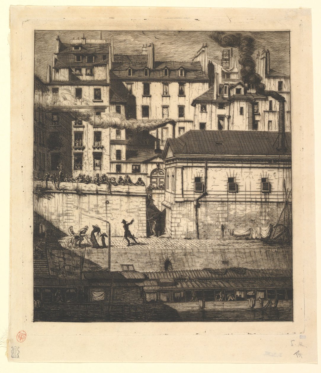 Márnice, Paris La Morgue, 1854. od Charles Meryon