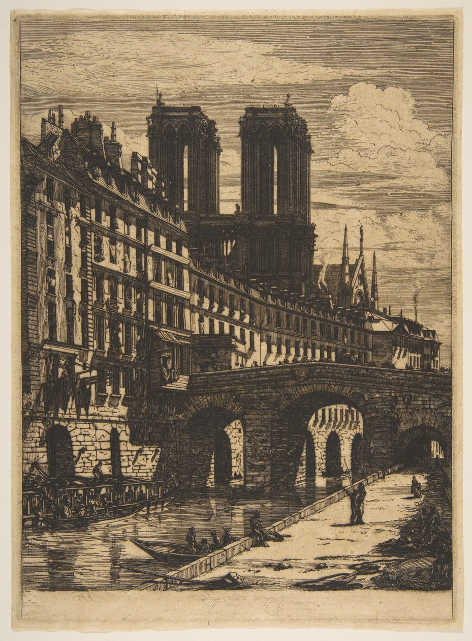The Petit Pont, Paříž od Charles Meryon