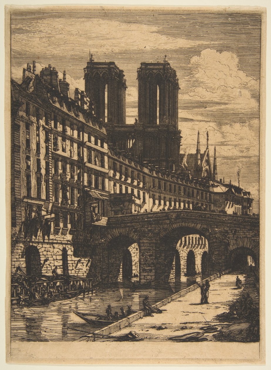 Petit Pont, Paříž od Charles Meryon