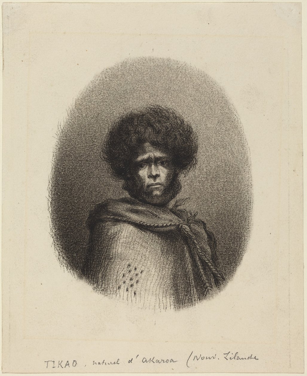 Tikao, rodák z Akaroa od Charles Meryon
