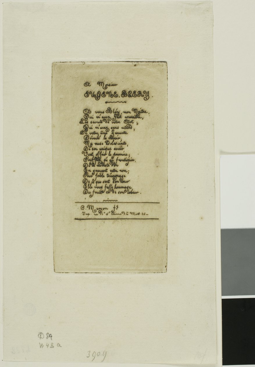 Básně věnované Eugène Blérymu, č. 2 od Charles Meryon