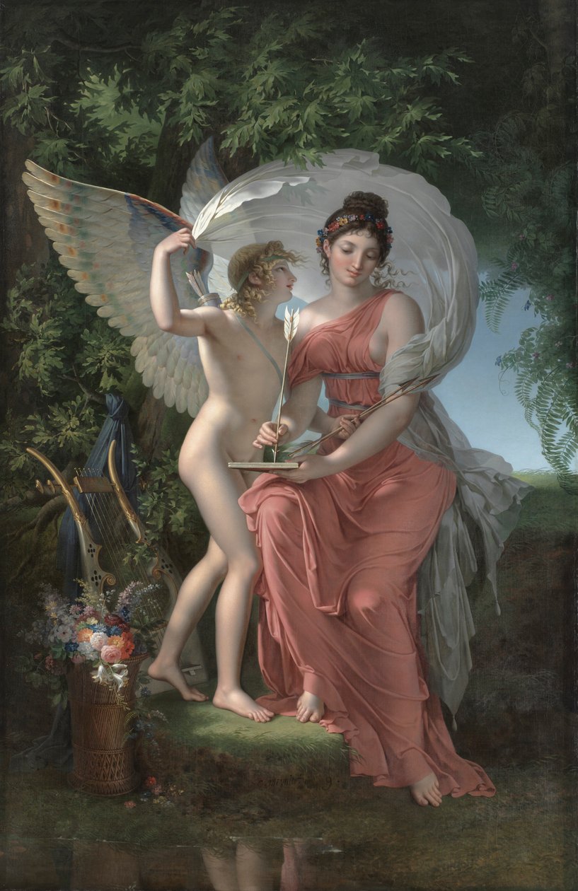 Erato, Múza lyrické poezie, 1800. od Charles Meynier