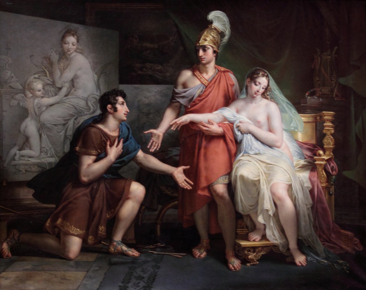 Francouzština:  Alexandre le Grand cédant Campaspe à Apelle Alexandr Veliký daroval Campaspe Apellesu od Charles Meynier