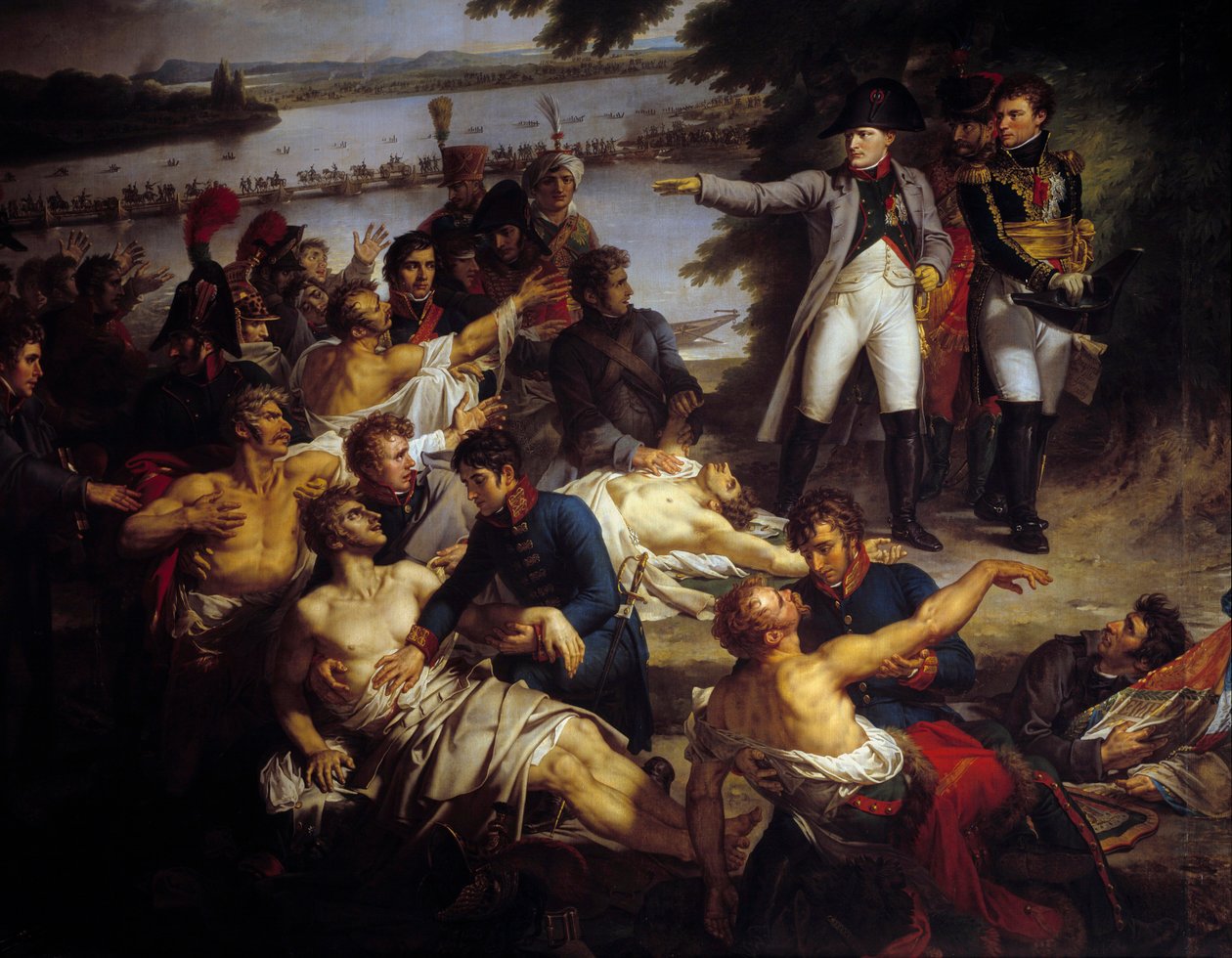 Napoleon se vrátil na ostrov Lobau po bitvě u Esslingu 23. května od Charles Meynier