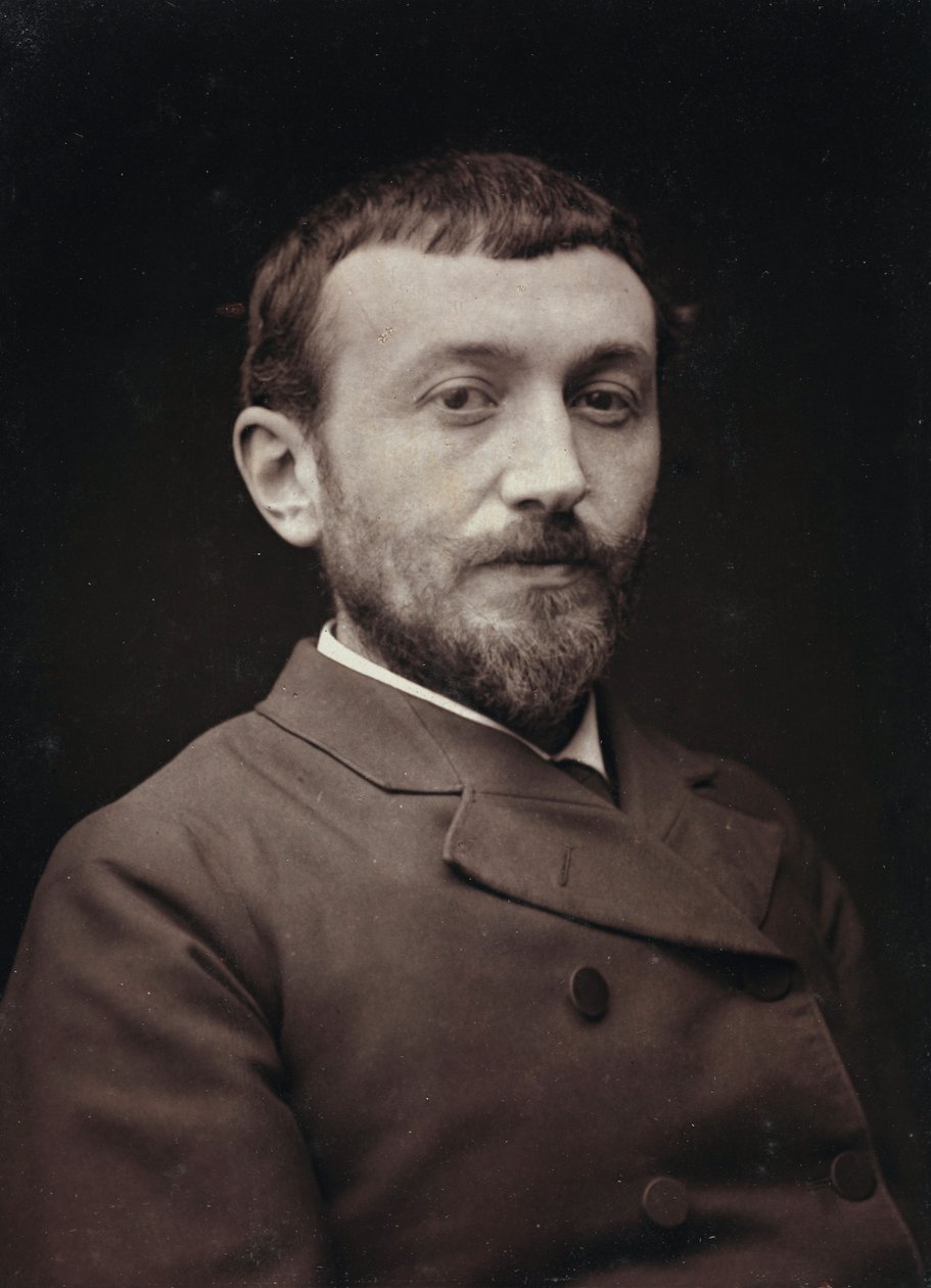 Umělecké a biografické album, 5. ročník, Salon 1885; portrét francouzského malíře Alfred-Henri Bramtot (1852-1894) od Charles Michelez