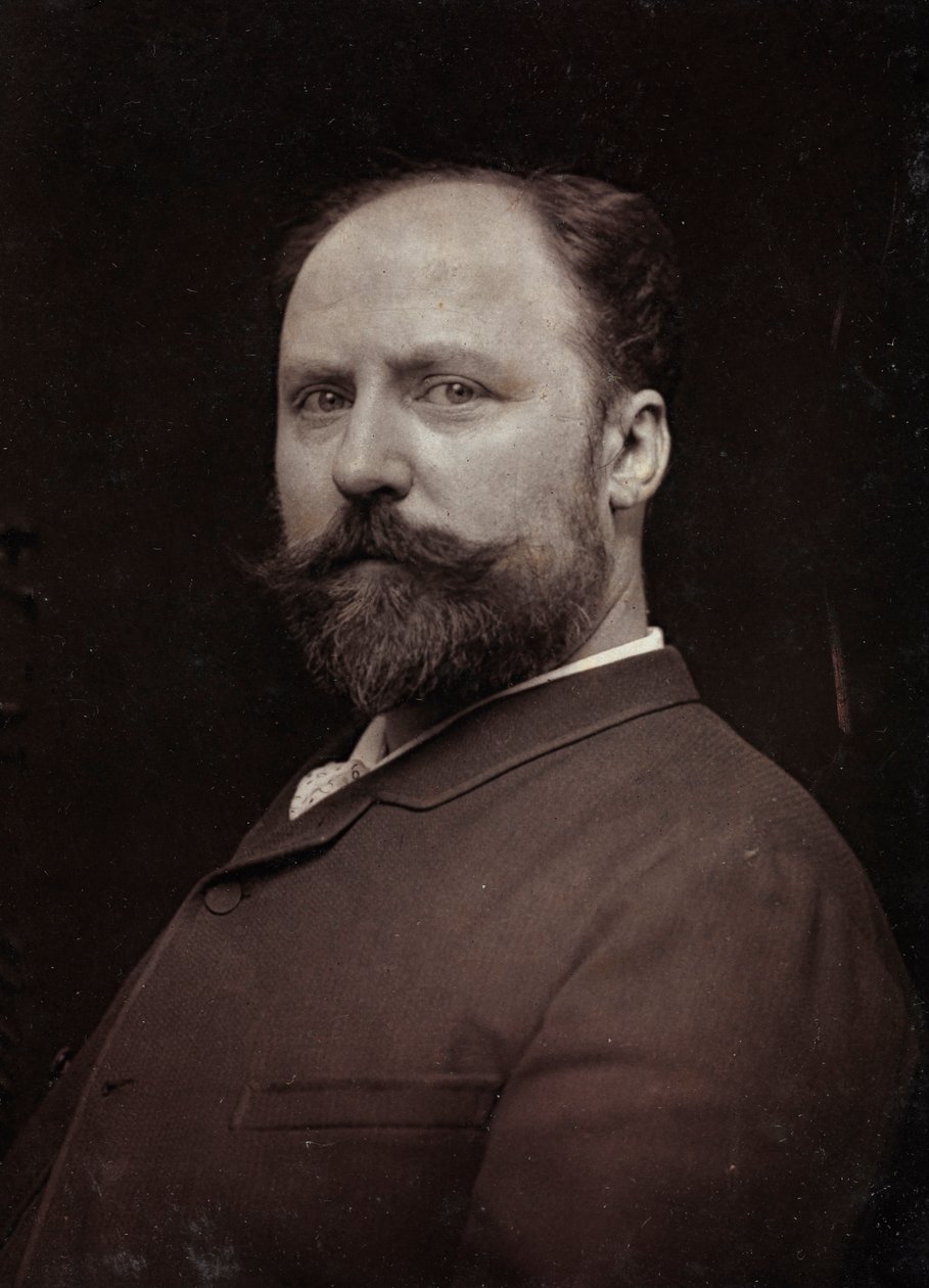 Umělecké a biografické album, 5. ročník, Salon 1885; portrét francouzského malíře Paula Louise Narcisse Grollerona (1848-1901) od Charles Michelez